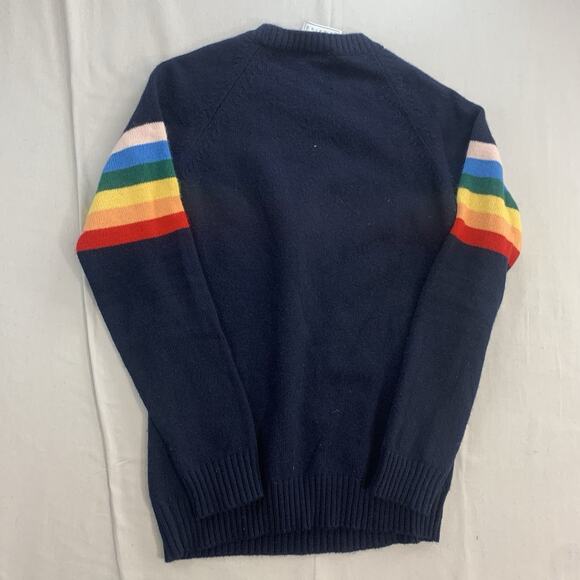 CJ Laing Womens Cotton Long Sleeve Striped Knit Sweater Navy Size XS - Picture 5 of 7